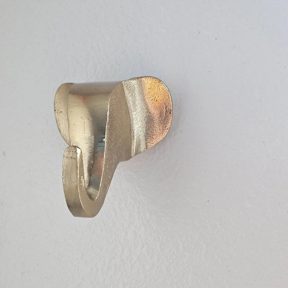 Metal Gold‎ tone Elephant head Wall Hook Minimalist home décor